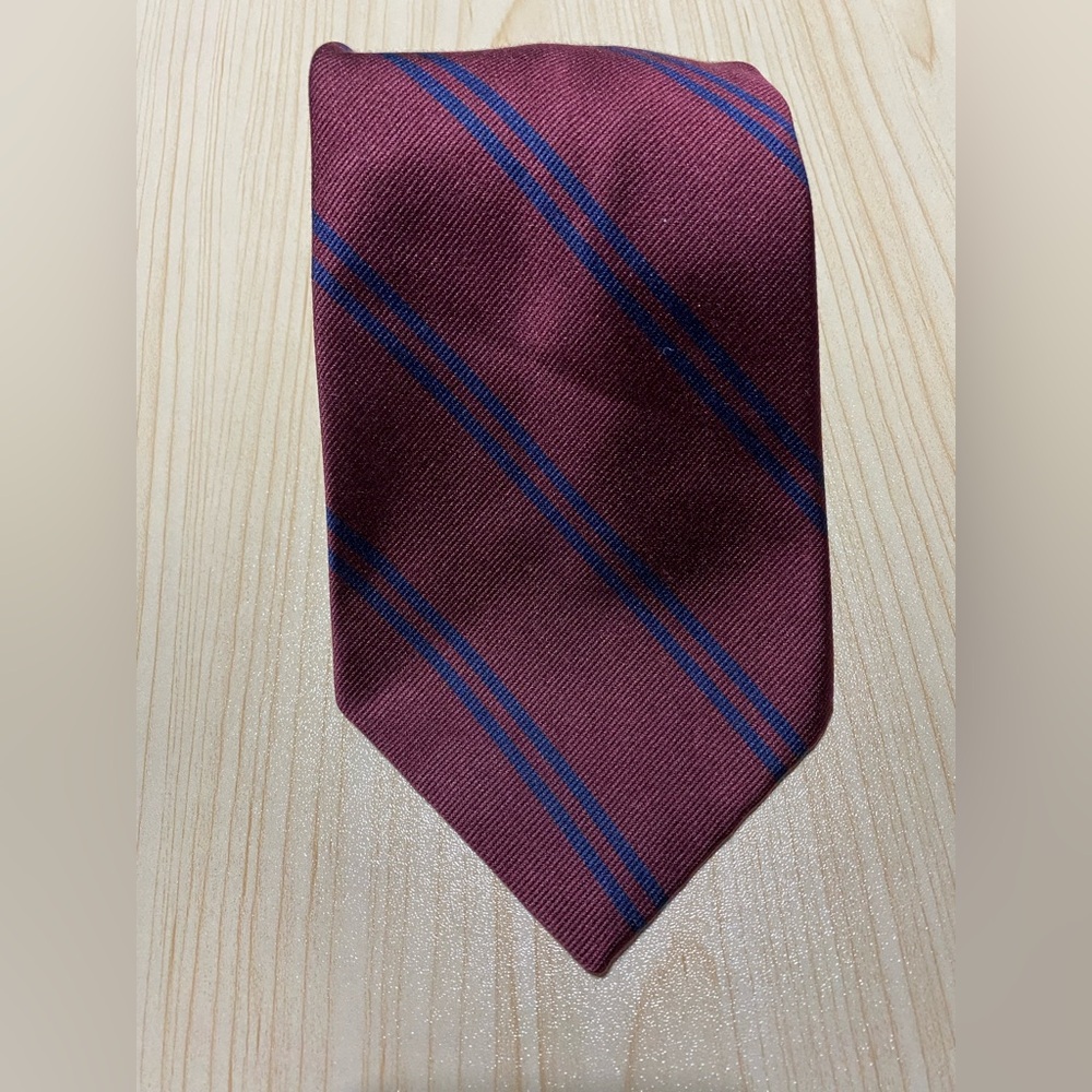 Lanvin Red and Blue Silk Ties